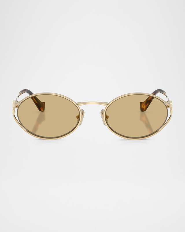 MU 52YS Metal Oval Sunglasses